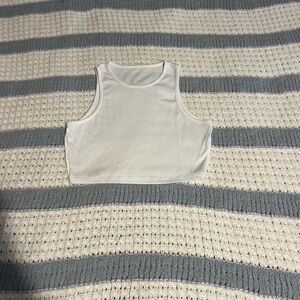 Stylish White Sleeveless Crop Top